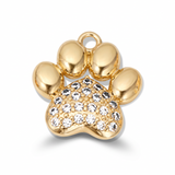 Micro Pave Dog Paw HFA045