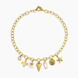THE PEARLS & PALM NECKLACE