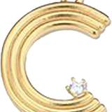 Pendant Bar Letter C (SATIN) PLET003