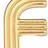 Pendant Bar Letter F (SATIN) PLET006