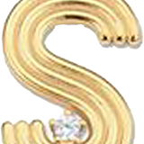 Pendant Bar Letter S (SATIN) PBAR019