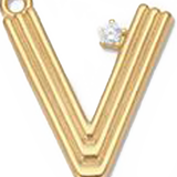 Pendant Bar Letter V (SATIN) PBAR022