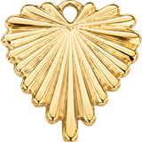 Fluted Gold Heart HF002