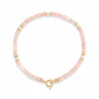 THE PENDANT BAR | ROSE QUARTZ BEADED BASE