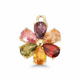 Rainbow Crystal Flower Charm HF024