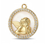 Round Angel With Crystals S004