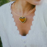 THE PUFFY GEMSTONE HEART | TIGER'S EYE