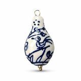 Porcelain Blue & White Teardrop With Bird CW003