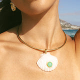 THE GEMSTONE SHELLY CHOKER | QUARTZ