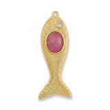 THE GOLD FISHY | DARK PINK RHODONITE