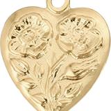 Gold Heart With Flowers HF001