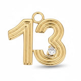 Large Number 13 With Gem S037
