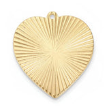 Oversized Ribbed Heart Pendant P023