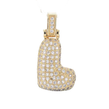 Pave Letter L Bag Charm BC042