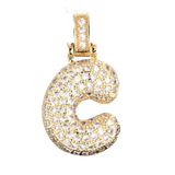Focal Bag Charm: Pave Letter C Bag Charm BC033