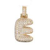 Pave Letter E Bag Charm BC035