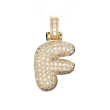 Focal Bag Charm: Pave Letter F Bag Charm BC036