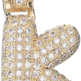 Focal Bag Charm: Pave Letter K Bag Charm BC041