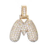 Pave Letter M Bag Charm BC043