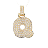 Pave Letter Q Bag Charm BC047