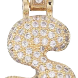 Focal Bag Charm: Pave Letter S Bag Charm BC049