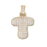 Pave Letter T Bag Charm BC050