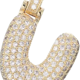 Focal Bag Charm: Pave Letter U Bag Charm BC051