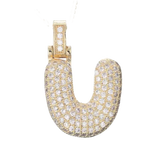 Focal Bag Charm: Pave Letter U Bag Charm BC051