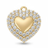 Heart with Pave Border HF039