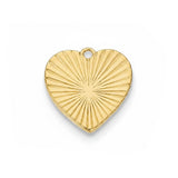 Small Gold Ribbed Heart P006