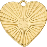 Small Gold Ribbed Heart P006
